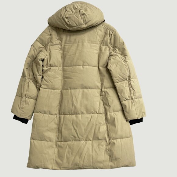 NEW Calvin Klein Women's XL Hooded Puffer Coat Tan Faux Fur Lining - Picture 5 of 15